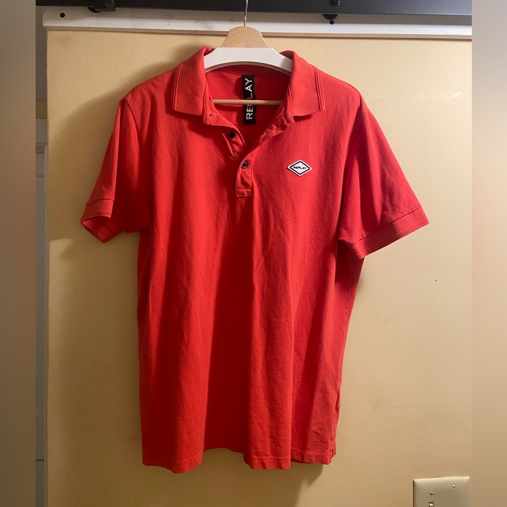 Replay Men's Vibrant Red Polo Shirt